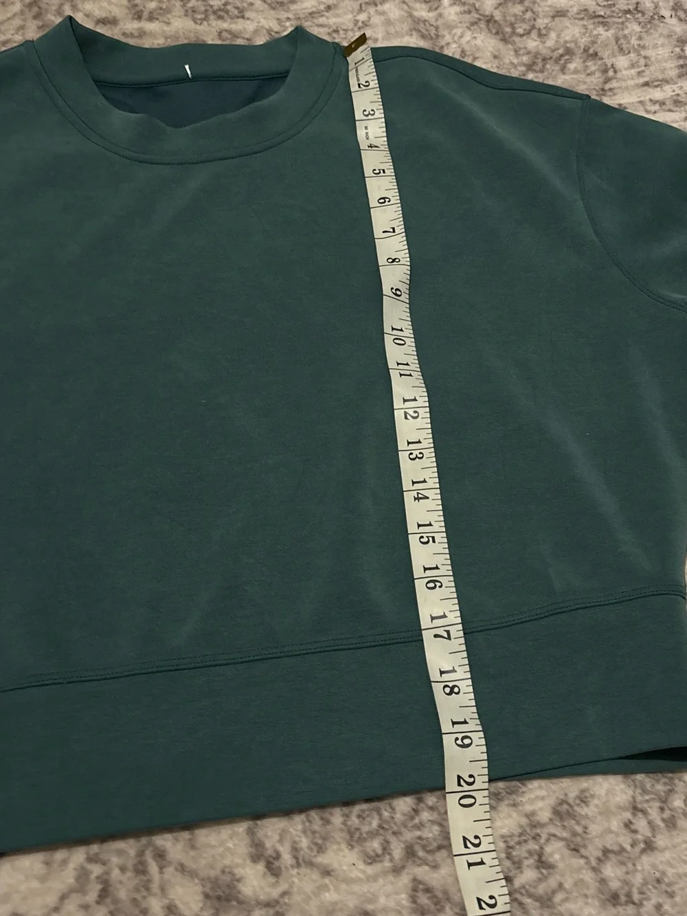 🐬Lululemon Softstreme Perfectly Oversized Cropped Crew in Storm Teal Sweatshirt